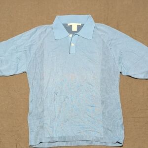 Perry Ellis Light Blue Polo Shirt